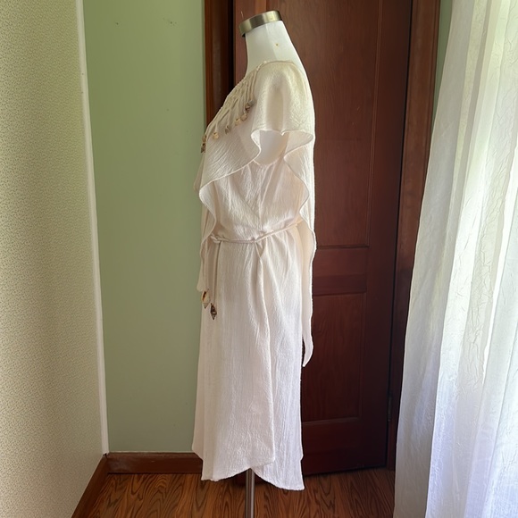 VINTAGE Skinsuit Seashell Cotton Dress, Size M - Picture 4 of 7